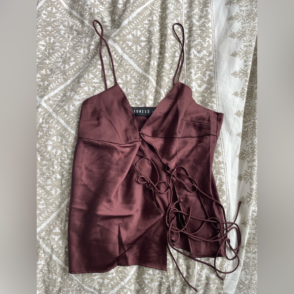 NWT Lioness Mariah Cami Top Brown Size 8 - Picture 3 of 7